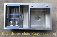 Chậu rửa bát handmade đúc Inox cao cấp Kagol H8245L-Lech 304