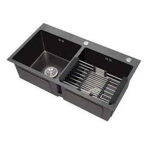 Chậu rửa bát Handmade Inox 304 phủ nano Miken MKRB-8345NCA (830x450x250mm)