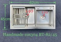 Chậu rửa bát handmade Inox đúc cao cấp Kagol H8245BT Lech 304