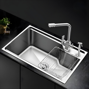 Chậu rửa bát inox 1 hố zento HD6043-304GM