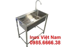 Chậu Rửa Bát Inox 1 Ngăn Có Chân CR-110