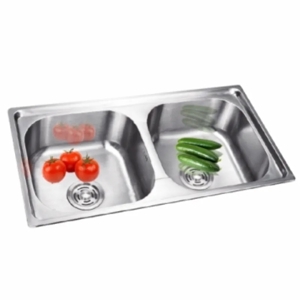 Chậu rửa bát inox 2 hố lệch Toàn Thắng T7842