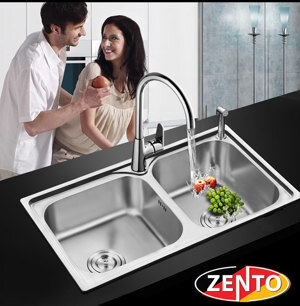 Chậu rửa bát inox 2 hố zento SK7842