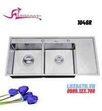 Chậu rửa bát Inox 304 2 hố cân có bàn Bancoot 1046R