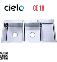 Chậu rửa bát inox 304 2 hố có bàn Cielo CE_1B
