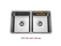 Chậu rửa bát inox 304 đúc 2 hộc ATMOR AT-578A