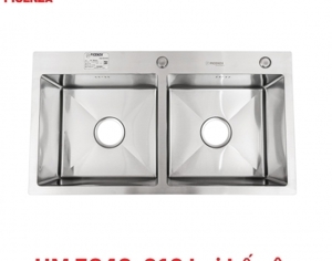Chậu rửa bát inox 304 đúc liền 2 hố cân Picenza HM7843-616
