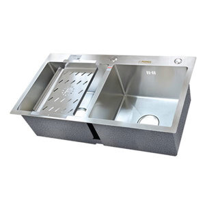 Chậu rửa bát inox 304 đúc liền 2 hố cân Picenza HM7843-616