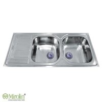 Chậu rửa bát inox 304 Mirolin MT1200-2B1D/L