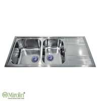 Chậu rửa bát inox 304 Mirolin MT1200-2B1D/R