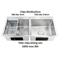 Chậu rửa bát Inox 304 SUBI Đúc Nguyên Khối 2 hố (Cân hoặc Lệch).