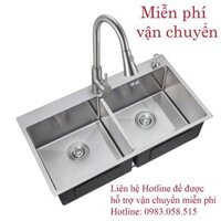 Chậu rửa bát Inox 304 SUBI Đúc Nguyên Khối 2 hố (Cân hoặc Lệch).