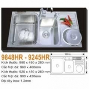 Chậu rửa bát inox AMTS 9848HR (9848-HR)