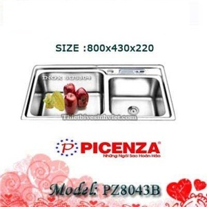 Chậu rửa bát inox nhập khẩu Picenza PZ8043B (PZ-8043B)