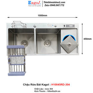 Chậu rửa bát Kagol H10045-RD