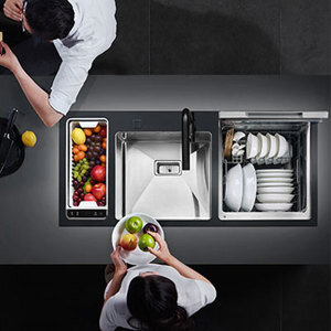 Chậu rửa bát kết hợp máy rửa bát Moonoah MN-8650MRB