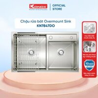 Chậu rửa bát Konox, Overmount Series, Model KN7847DO , Inox 304AISI tiêu chuẩn châu Âu, 780x470x228mm, Hàng chính hãng