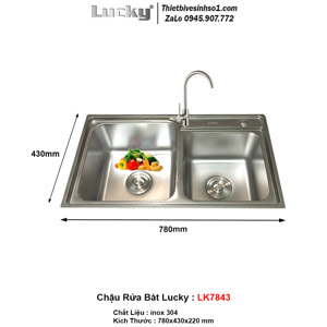 Chậu rửa bát Lucky LK7843/L