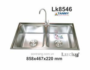 Chậu rửa bát Lucky LK8546, 2 hố