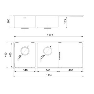 Chậu rửa bát Malloca MS-8818