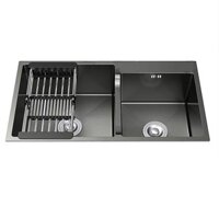 Chậu rửa bát màu đen Fandi FD-HMN 8245L (820x450x230mm)