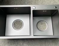 Chậu rửa bát màu ghi Inox 304 phủ nano Daelim 8545L (850x450x250mm)