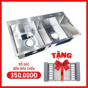 Chậu rửa bát Sơn Hà 2 hố cân HM.X.2C.82.2.3