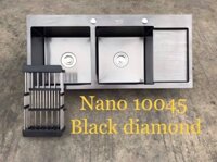 Chậu rửa bát SUS 304 Tráng Nano MANTIC 2 hố 1 bàn kt 100*45