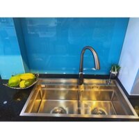 Chậu rửa cao cấp | Grob GV304-8648 | 2 hố lệch | có khay cài dao | ( lưu ý không kèm vòi )
