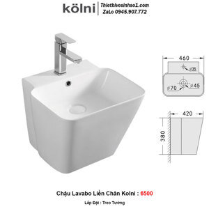 Chậu rửa chân lửng Kolni 6500