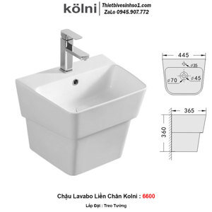 Chậu rửa chân lửng Kolni 6600
