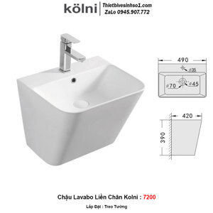 Chậu rửa chân lửng Kolni 7200