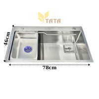 Chậu Rửa Chén 1 Hộc Inox 304 CRC6875 (78*46cm)