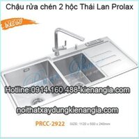 Chậu rửa chén 2 hộc 112x50 x24cm Thái Lan Prolax PRCC-2922