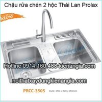 Chậu rửa chén 2 hộc  86x49.5 x25cm Thái Lan Prolax PRCC-3505