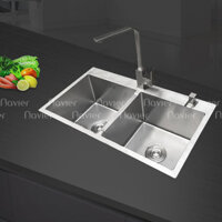 Chậu rửa chén 2 ngăn đều Inox 304 Navier NV-7843D201