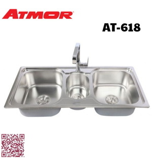 Chậu rửa chén 3 hộc Atmor AT-618
