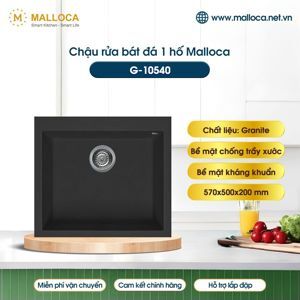 Chậu rửa chén bằng đá Malloca NERO G-10540