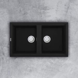 Chậu rửa chén bằng đá Malloca Nero K-45040