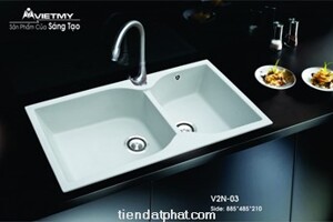 Chậu rửa chén bằng đá Việt Mỹ V2N-03