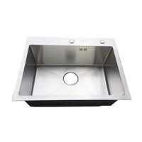 Chậu rửa chén bát 1 hộc inox 304 mờ đúc nguyên khối cao cấp chính hãng Hafen. - DxRxC 60x45x23cm