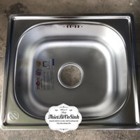 Chậu rửa chén bát 1 hộc 38x43cm inox cao cấp HWATA