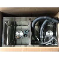 Chậu Rửa Chén Bát 8245 INOX 304 TẶNG Rổ úp đĩa và bộ xả chậu xịn