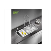 CHẬU RỬA CHÉN BÁT ÂM BÀN ĐÁ Geler GL-8045 CAO CẤP [HÀNG CHÍNH HÃNG], kĩ thuật Đức. Bảo hành 5 năm