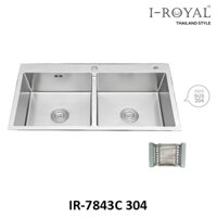 CHẬU RỬA CHÉN BÁT INOX 304 ĐÚC I-ROYAL IR-7843C 304