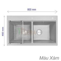 Chậu Rửa Chén Đá 2 Hộc CREAVE T8046-G02