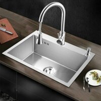 Chậu rửa chén đúc 1 hộc inox 304 kt60*45*23cm, chậu rửa chén đúc cao cấp. CHỌN V/C HỎA TỐC SHIP 2H TPHCM