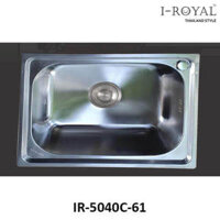 CHẬU RỬA CHÉN I-ROYAL 5040 1 HỘC INOX 304 DẬP IR-5040C-61