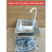 Chậu rửa chén inox 1 ngăn - KT42x37