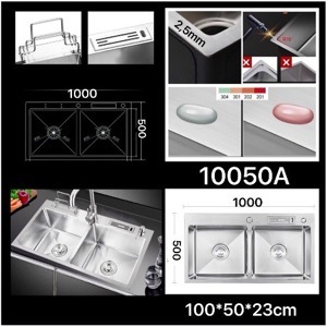 Chậu rửa chén inox 10050A